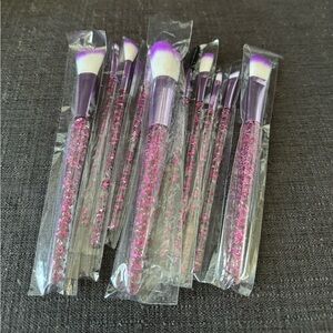 Pretty colors 10 pieces makeup brushes set